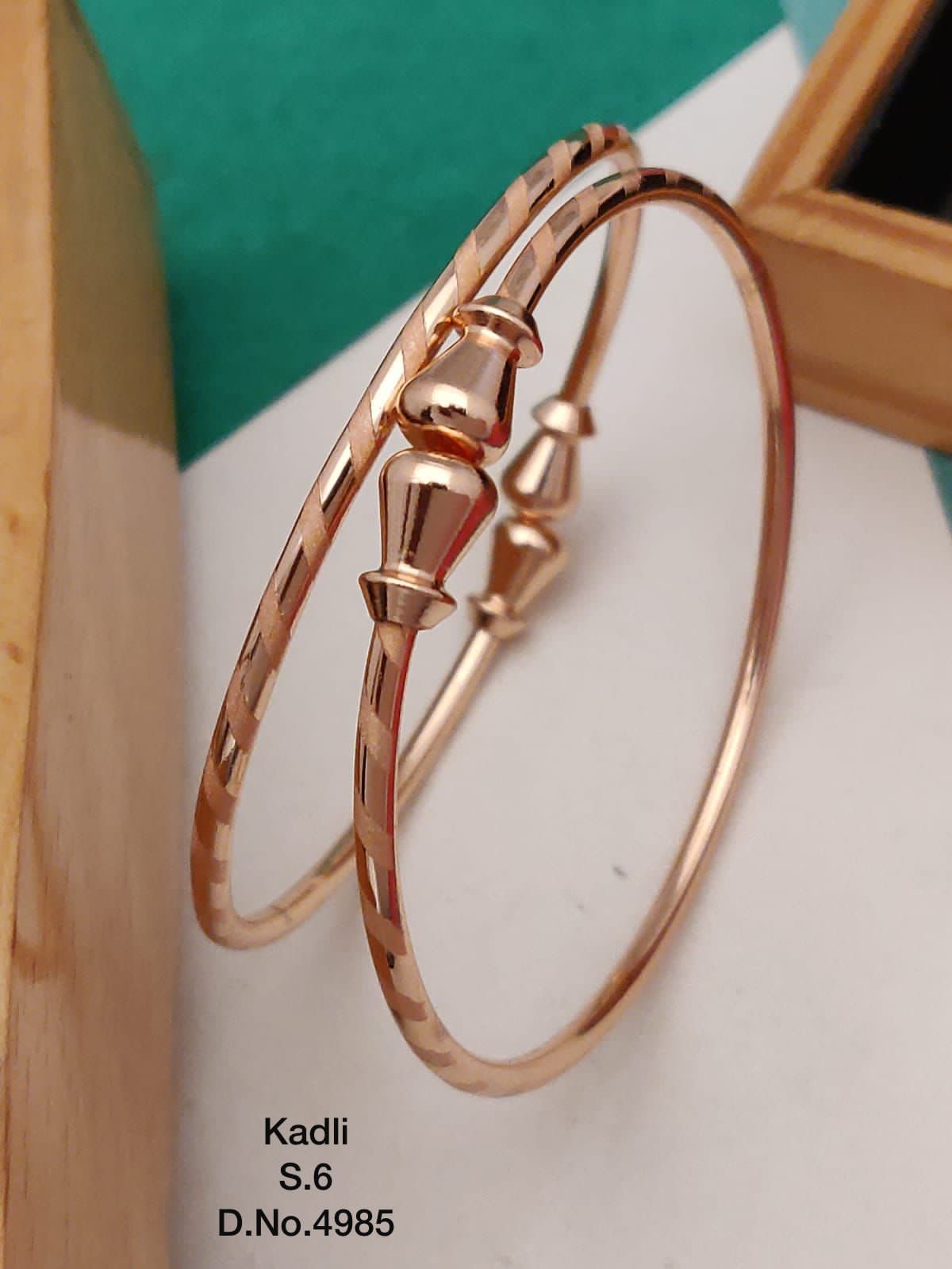 Accessories Brass 	Rose Gold Designer Kadli
